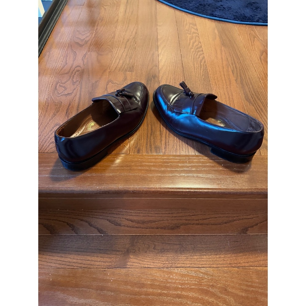 Bostonian Classics First Flex Burgundy Leather Tassel Kiltie Loafers 12W - Picture 5 of 11